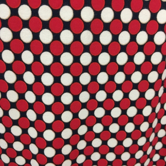 Lands’ End Dress Womens 6P Red White Blue Sleeveless Polka Dot Sheath - Picture 5 of 8